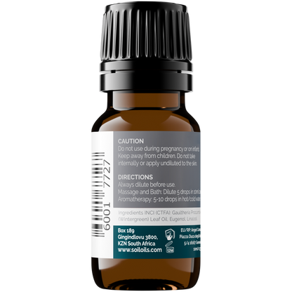 Organic Wintergreen Essential Oil (Gaulteria Procumbens) 10ml