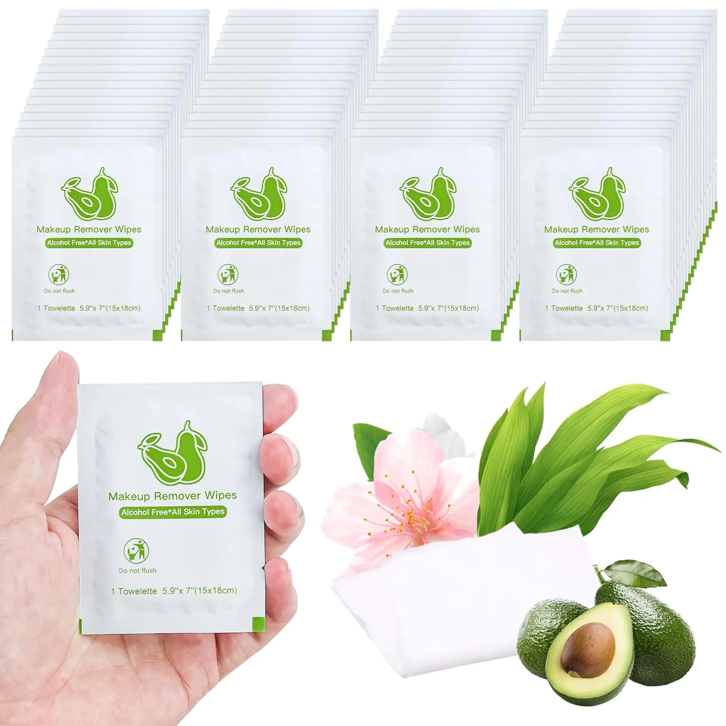 Makeup Remover Wipes Bulk Individually WrappedTravel Makeup Wipes Individual Makeup Remover Wipes Bulk Gentle Cleansing Makeup Remover Wipes for Face Cleansing Mascara Lipstick Travel Hotel 200