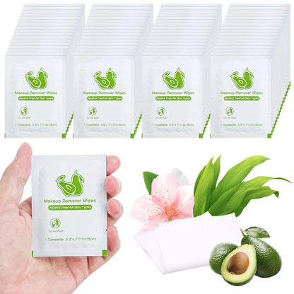 Makeup Remover Wipes Bulk Individually WrappedTravel Makeup Wipes Individual Makeup Remover Wipes Bulk Gentle Cleansing Makeup Remover Wipes for Face Cleansing Mascara Lipstick Travel Hotel 200
