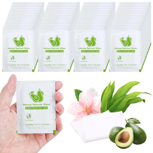 Makeup Remover Wipes Bulk Individually WrappedTravel Makeup Wipes Individual Makeup Remover Wipes Bulk Gentle Cleansing Makeup Remover Wipes for Face Cleansing Mascara Lipstick Travel Hotel 200